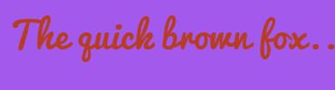 Image with Font Color B73C24 and Background Color A35AEC